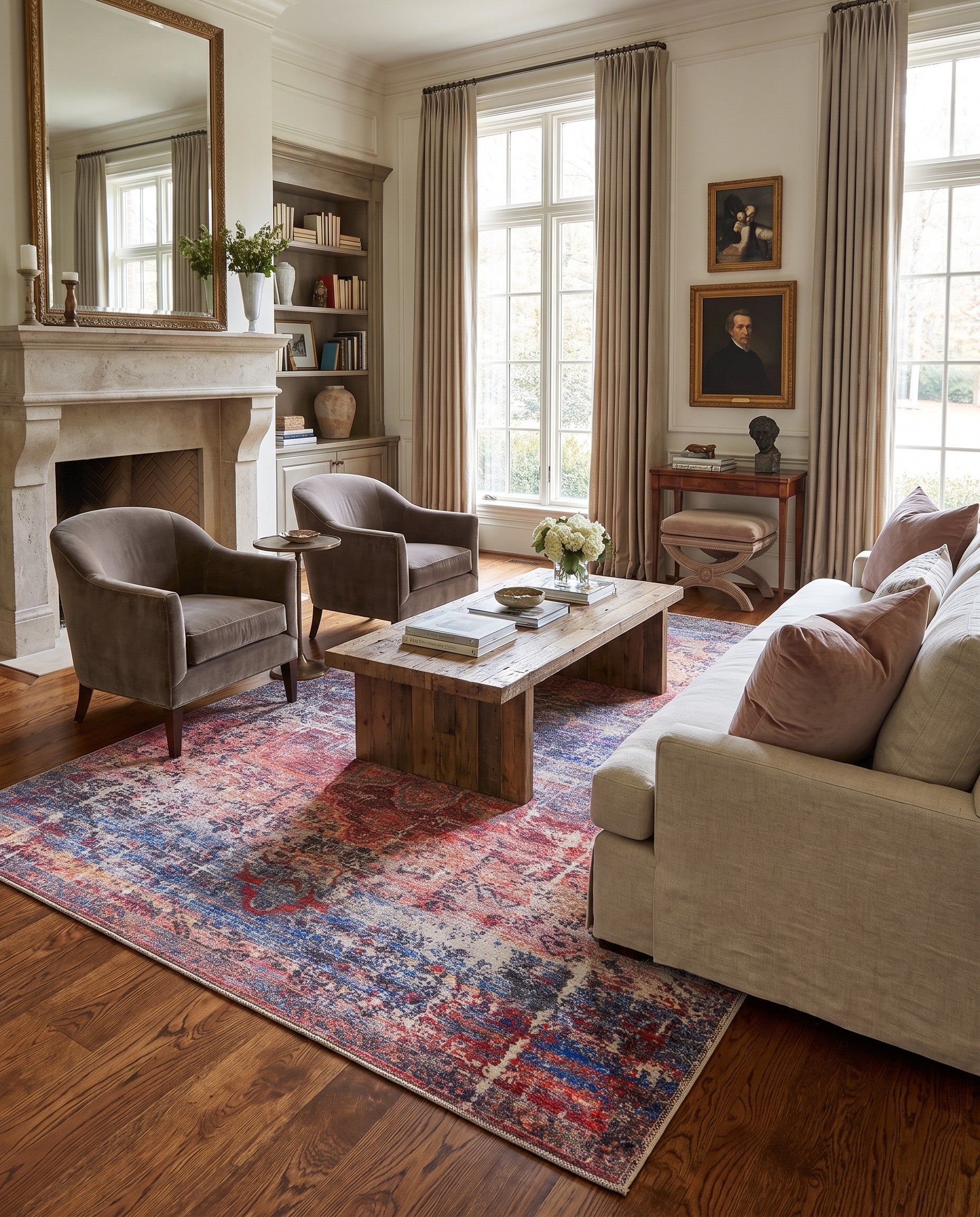 5' x 7' 5 Washable Timeless Rug