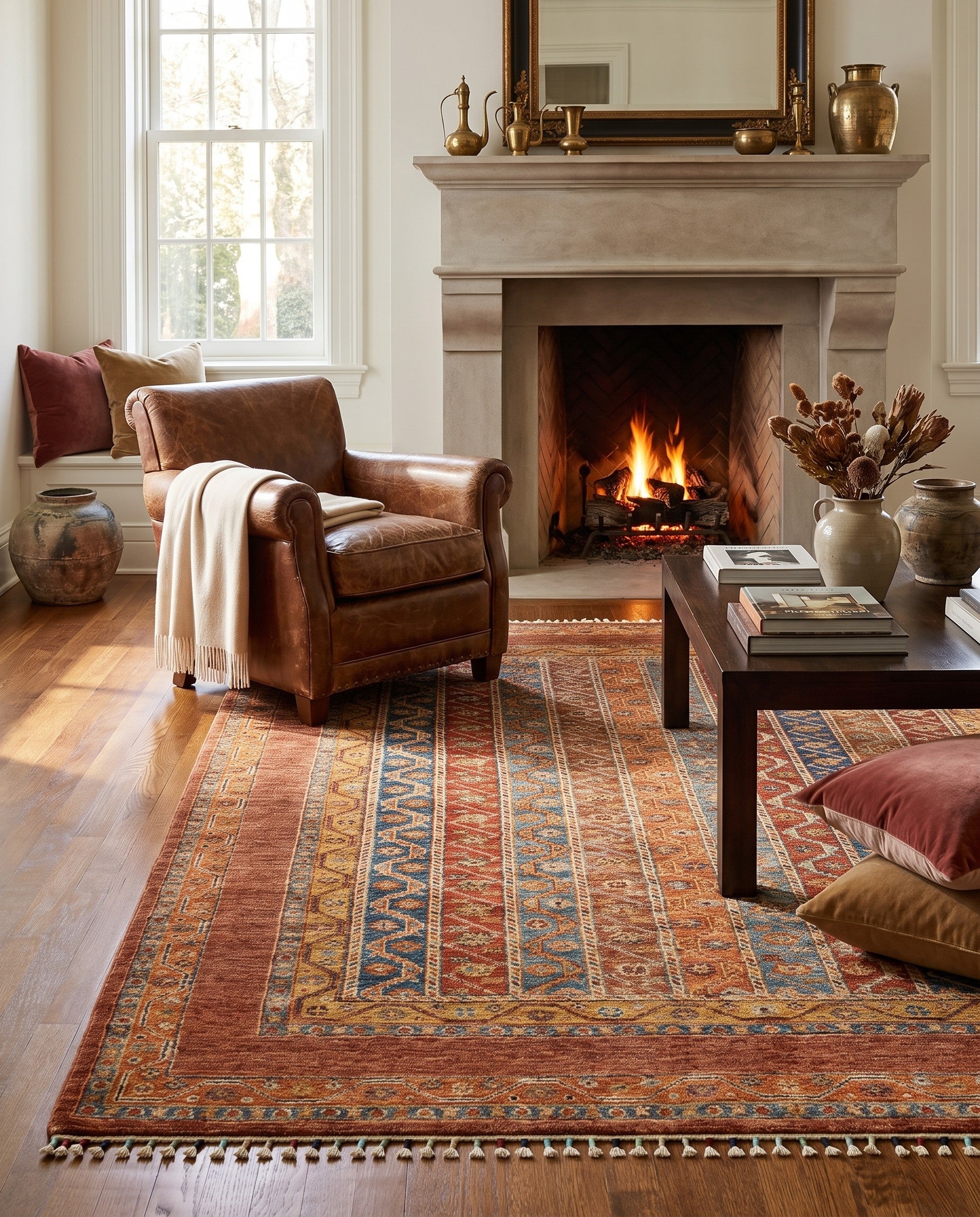 5' x 6' 4 Hand Knotted Ariana Ziegler Rug