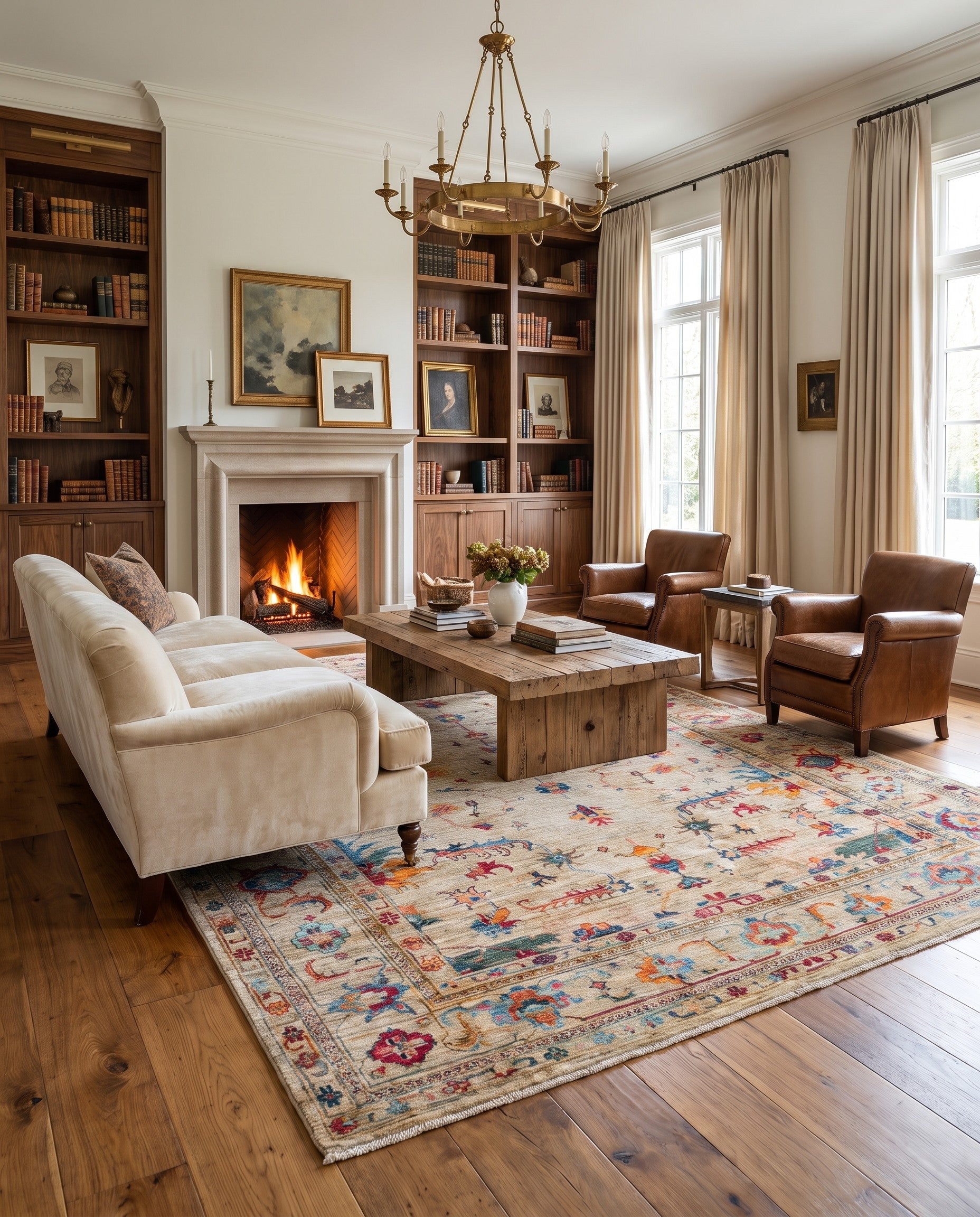 6' 9 x 10' Hand Knotted Ariana Ziegler Rug