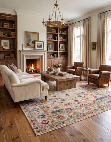 6' 9 x 10' Hand Knotted Ariana Ziegler Rug