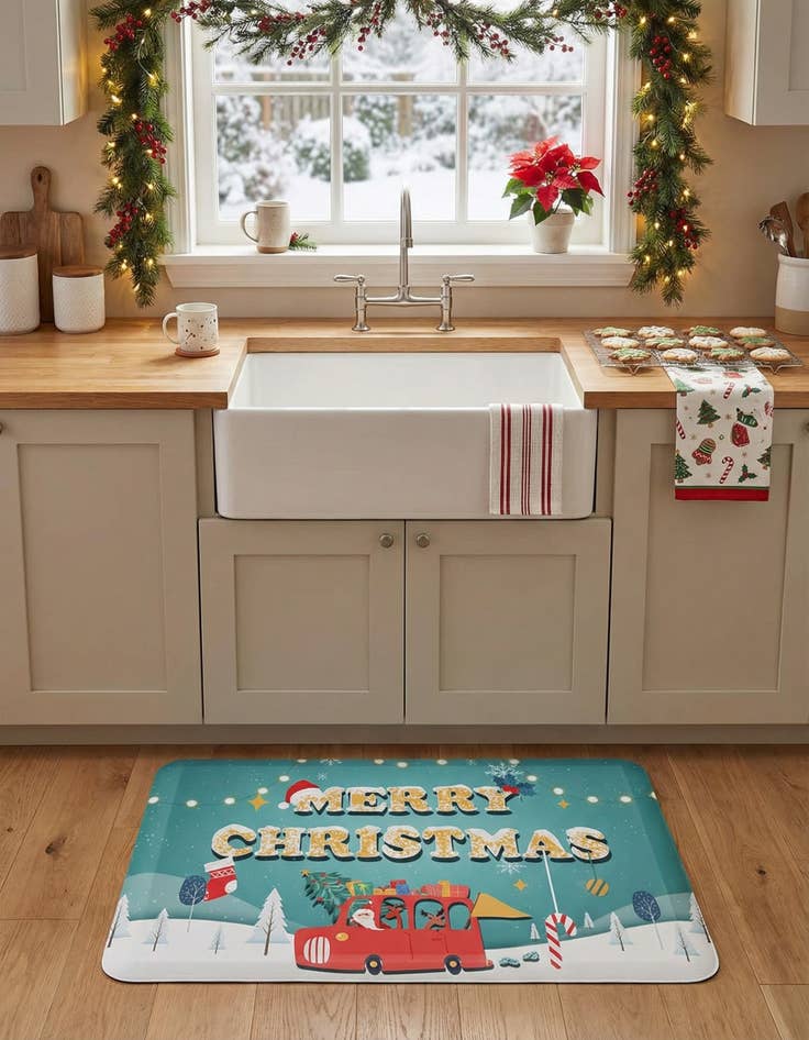 Detail image of 2' x 3' Merry Christmas Comfort Mat
