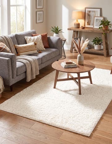 5' 3 x 8' Comfort Solid Shag Rug