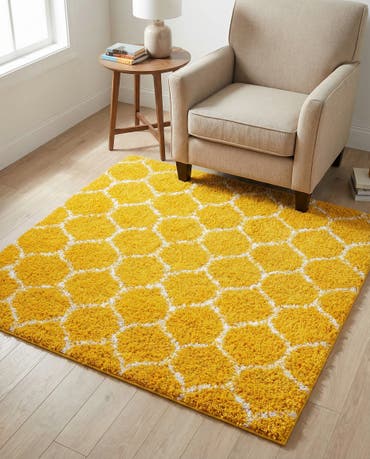  3' 3 x 3' 3 Lattice Shag Square Rug
