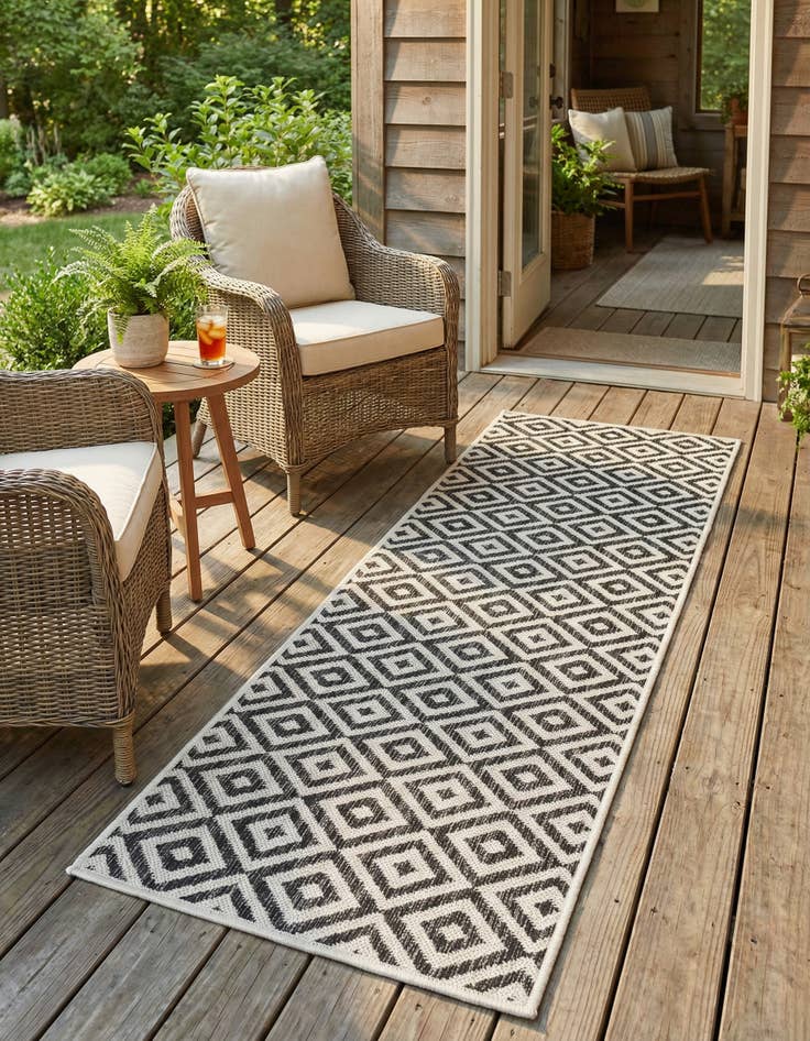 Detail image of 2' x 6'  Washable Jill Zarin Costa Rica Indoor / Outdoor Runner Rug