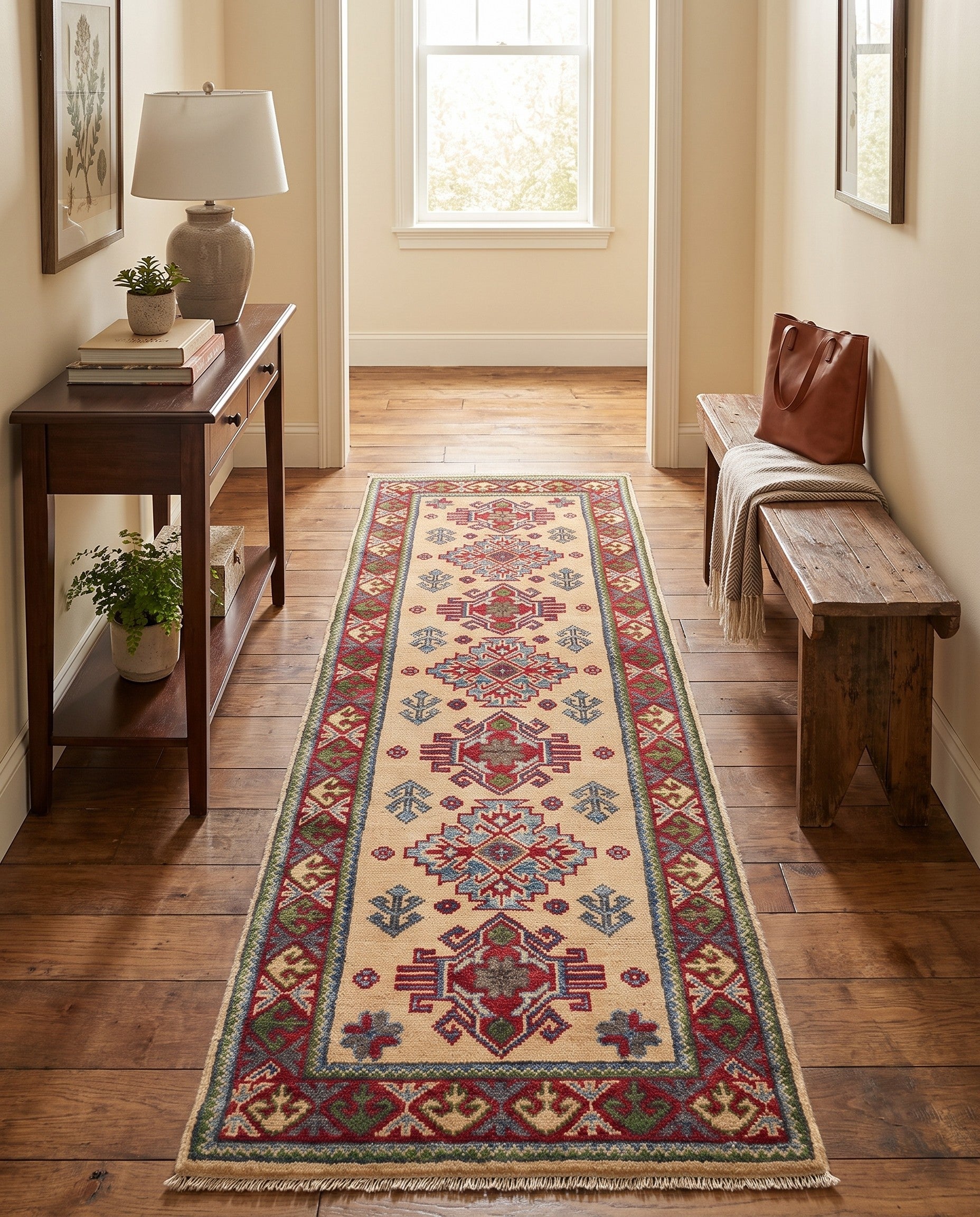2' x 6' Hand Knotted Kazak Runner Rug