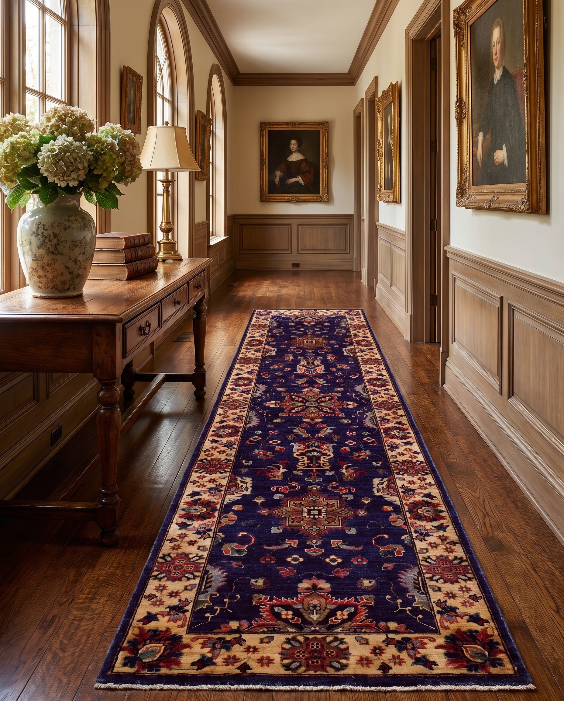 2' 7 x 9' 5 Hand Knotted Peshawar Ziegler Runner Rug