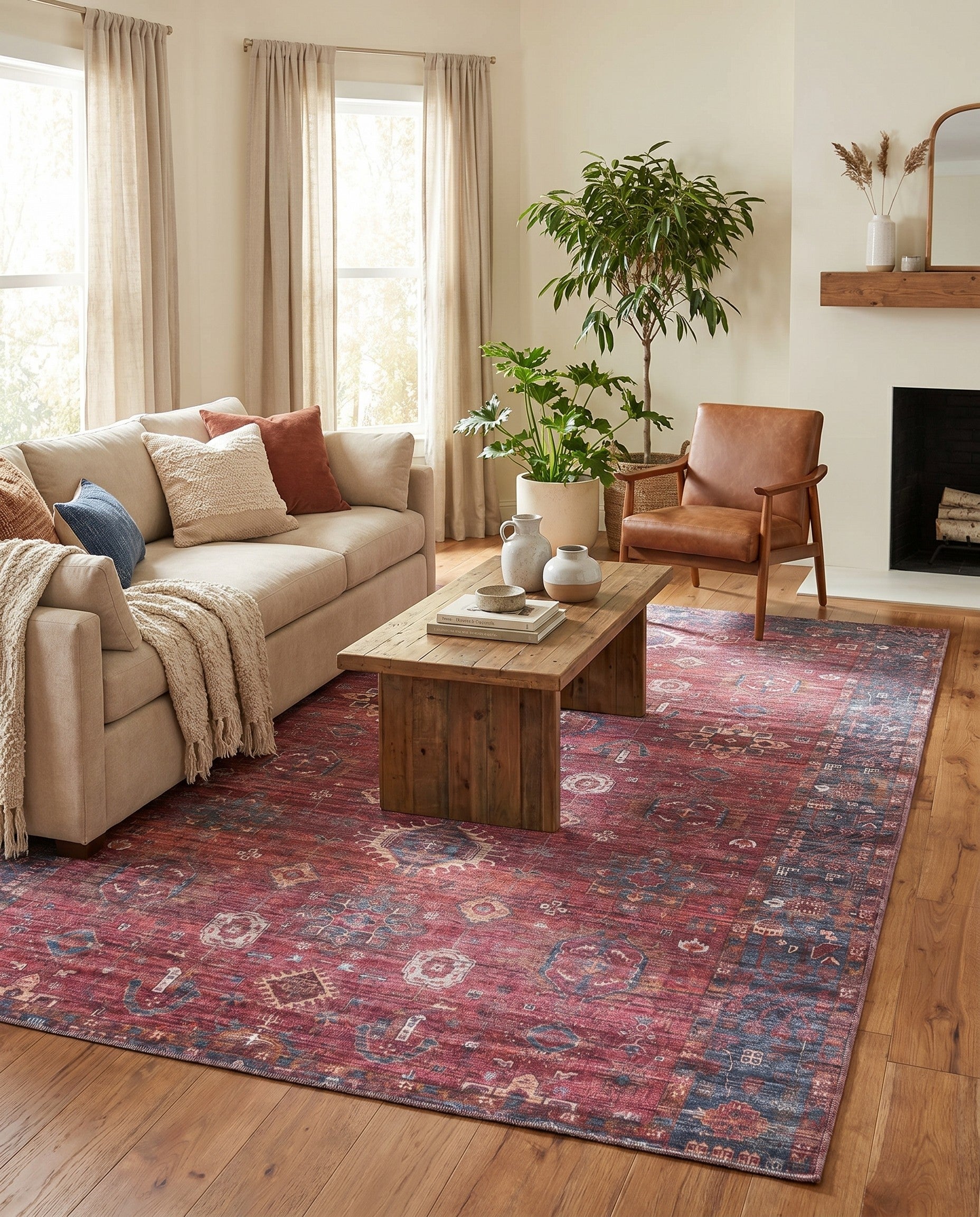 7' 3 x 10' Washable Maahru Rug