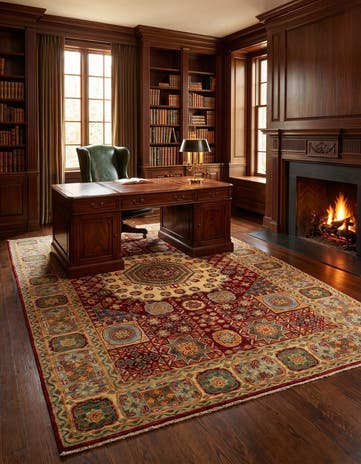 5' 8 x 8' 1 Hand Knotted Mamluk Ziegler Rug