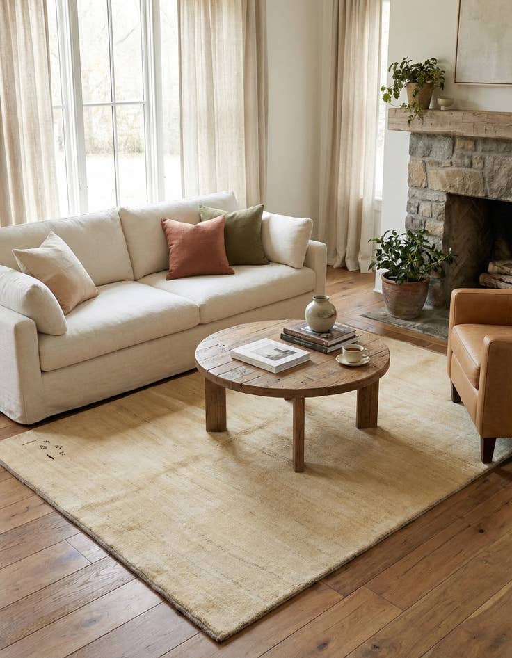 Detail image of 4' 11 x 6' 6 Hand Knotted Gabbeh Shouli Persian Wool Rug