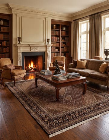 6' 7 x 9' 10 Hand Knotted Tabriz Mahi Persian Wool Rug
