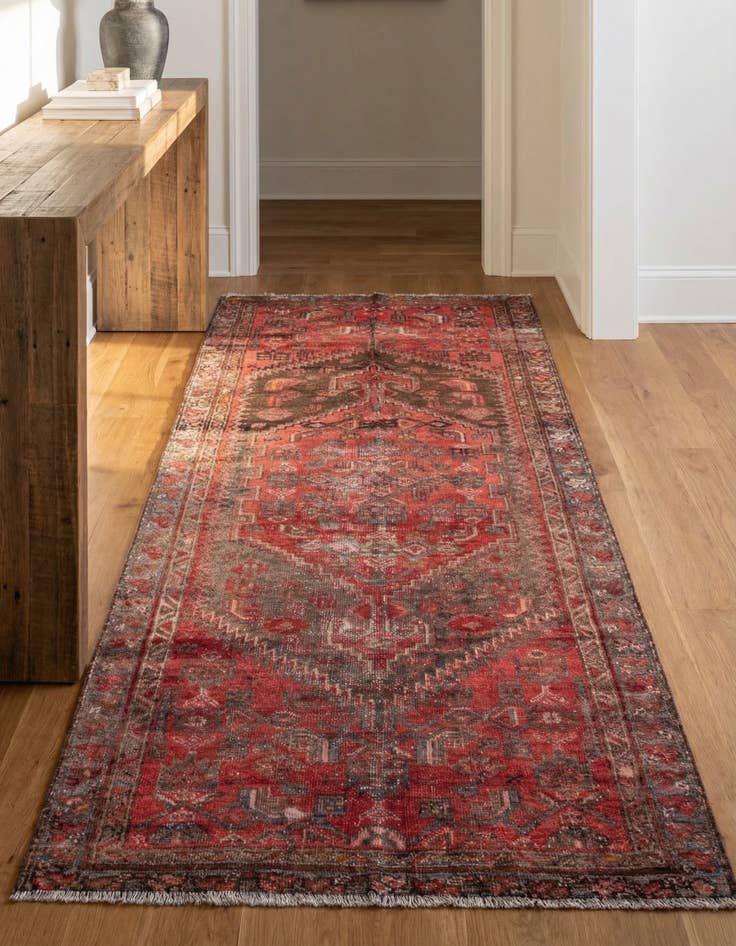 Detail image of 3' 4 x 6' 4 Hand Knotted Ultra Vintage Persian Wool Runner Rug