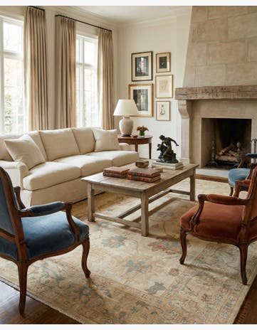 8' 5 x 9' 10 Hand Knotted Oushak Wool Rug