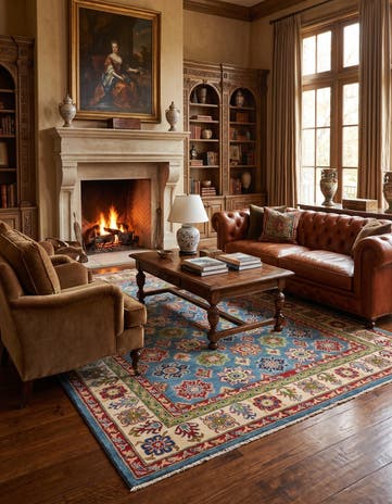 6' 10 x 9' 6 Hand Knotted Kazak Rug