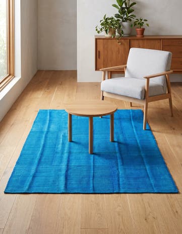 3' 11 x 5' 8 Hand Woven Kilim Modern Wool Rug