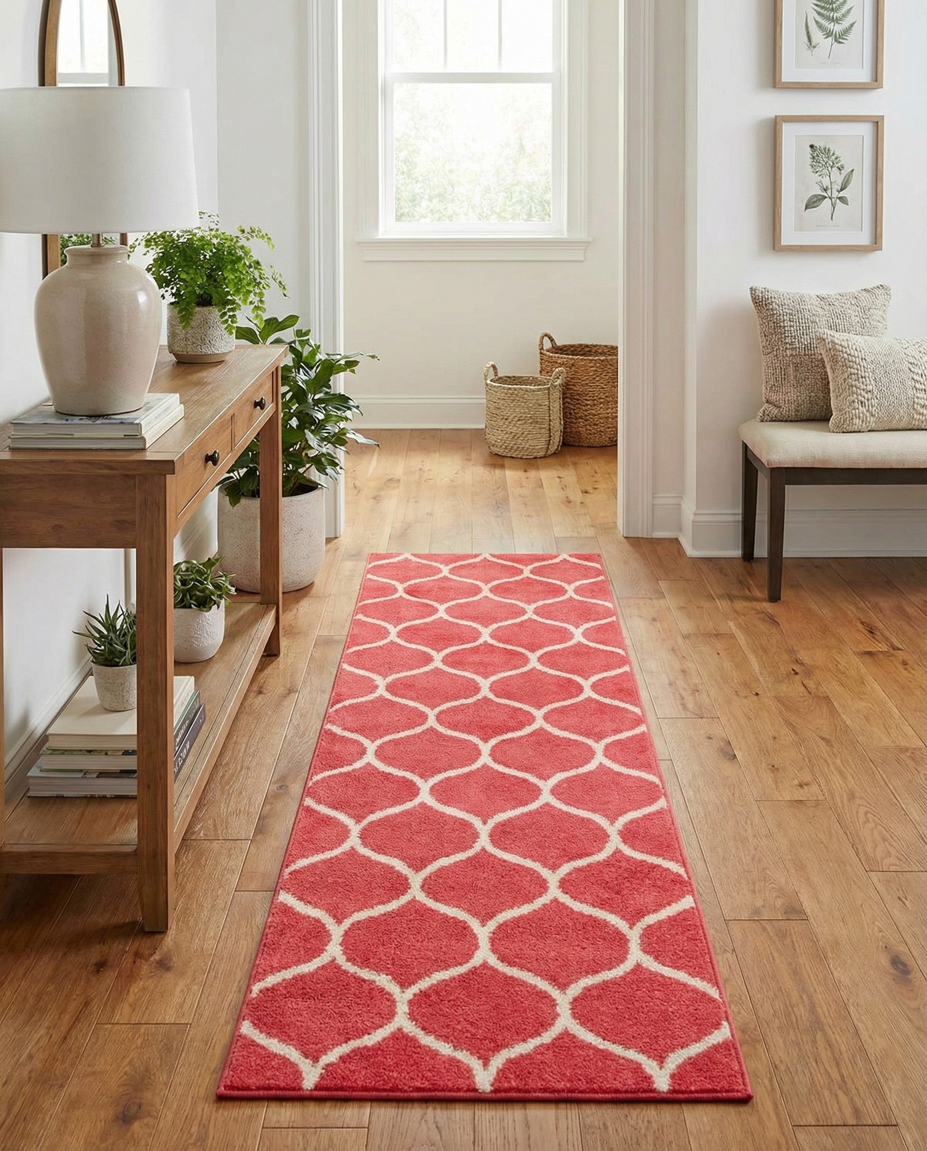 Primary image 2' x 6' Trellis Frieze Runner Rug