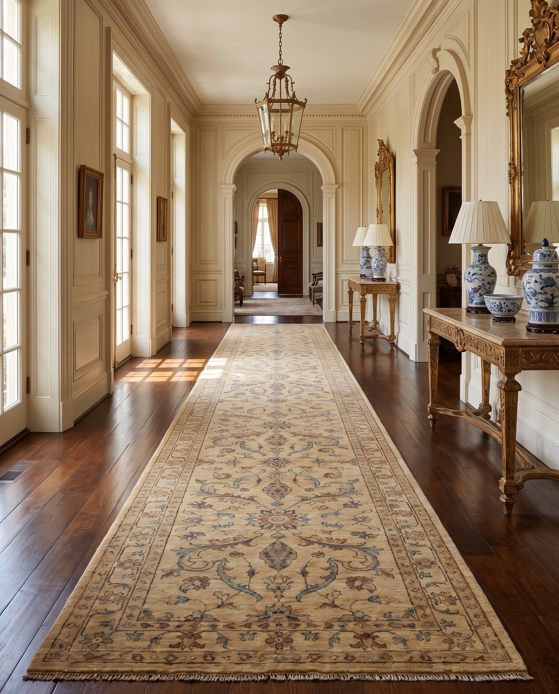 2' 10 x 17' 10 Hand Knotted Ziegler Runner Rug