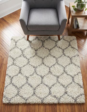 4' x 4' Lattice Shag Square Rug