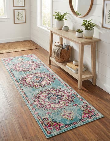 2' 2 x 6' 9 Washable Fleur Runner Rug