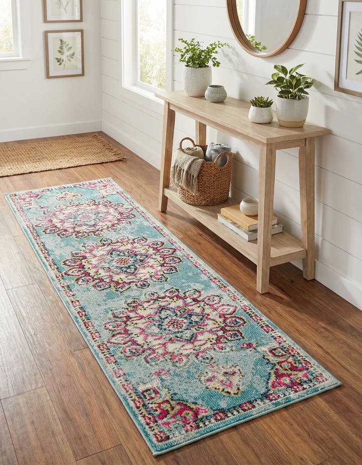 2' 2 x 6' 9 Washable Fleur Runner Rug