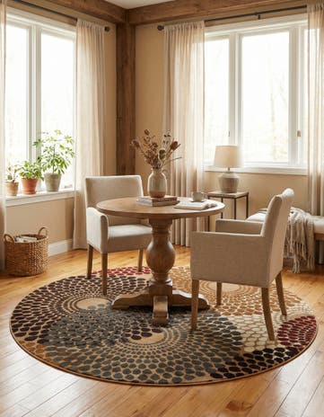 6' x 6' Coffee Shop Round Rug