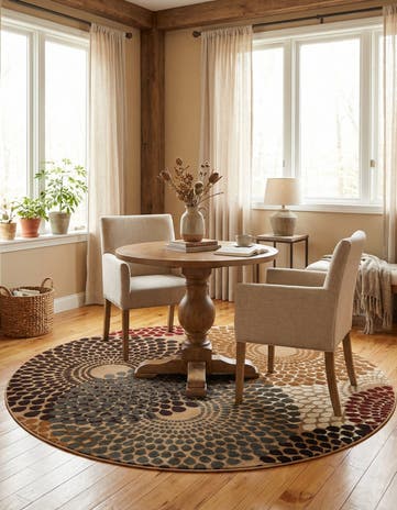 6' x 6' Cafe Round Rug