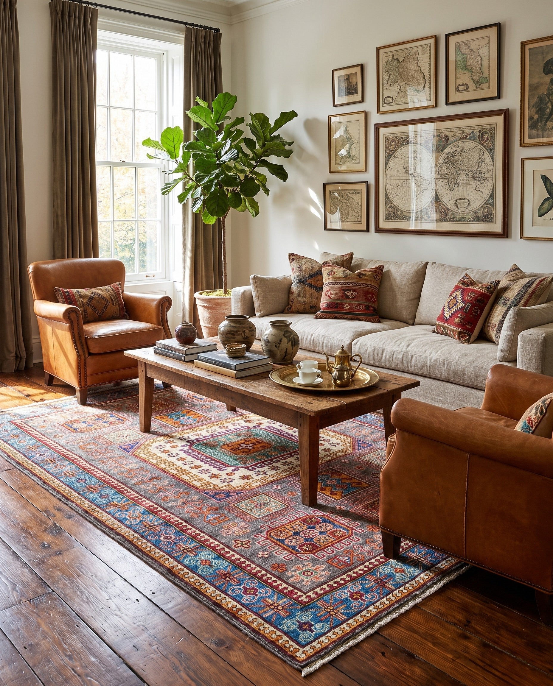 5' 4 x 7' 3 Hand Knotted Kazak Rug