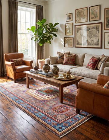 5' 4 x 7' 3 Hand Knotted Kazak Rug