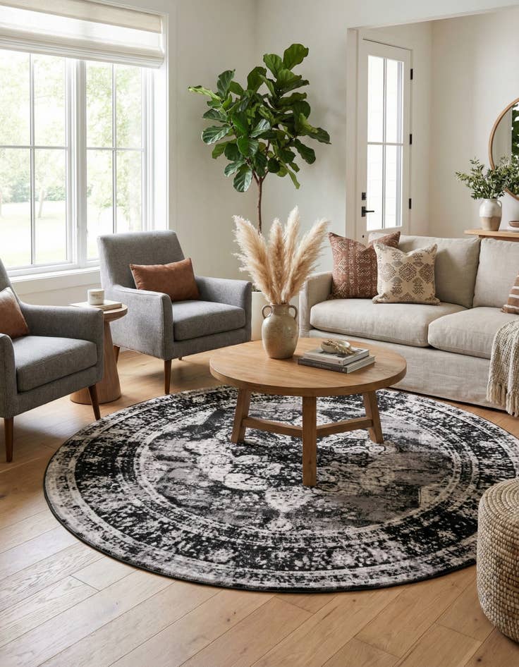 Detail image of 7' 10 x 7' 10 Monte Carlo Round Rug