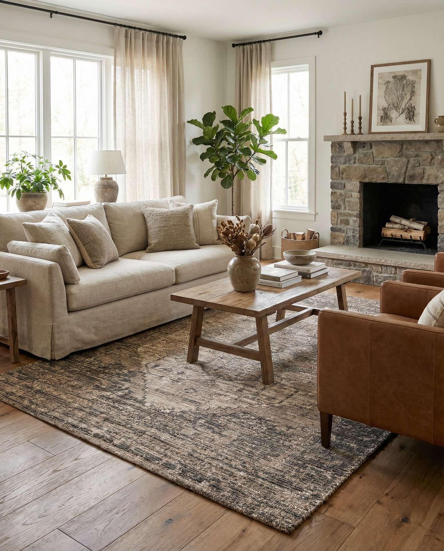 6' 1 x 9' Hand Woven Chenille Jute Rug