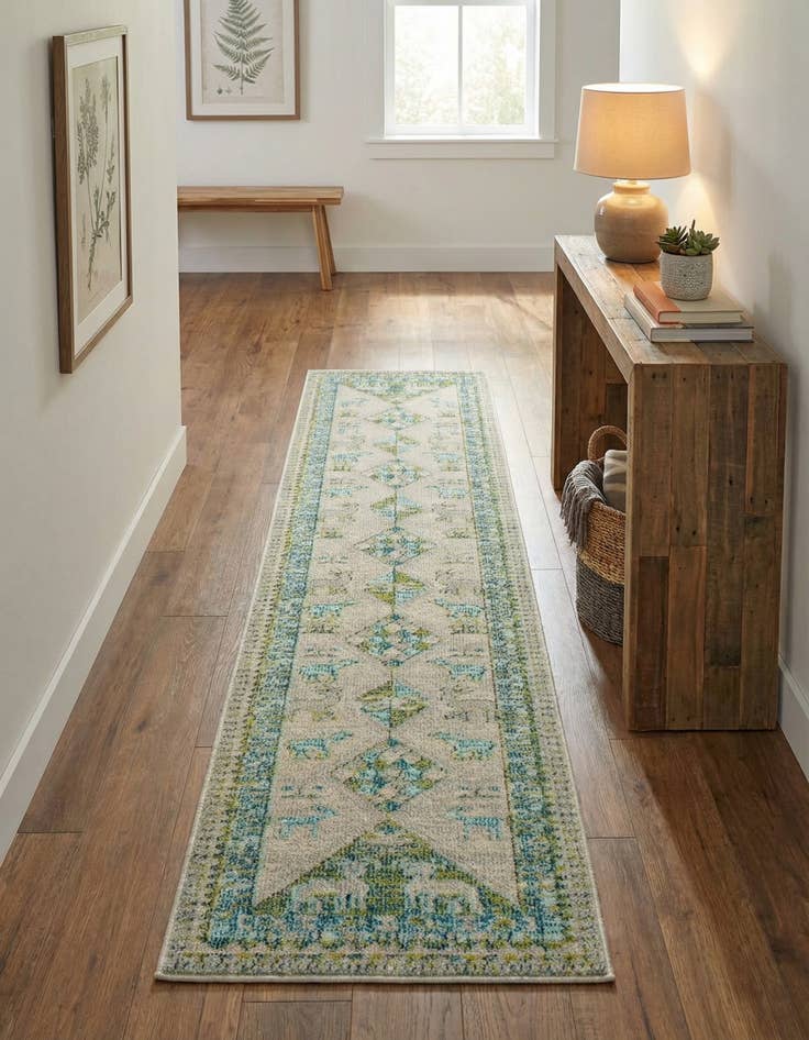 Detail image of 2' x 8' Washable Mesa Runner Rug