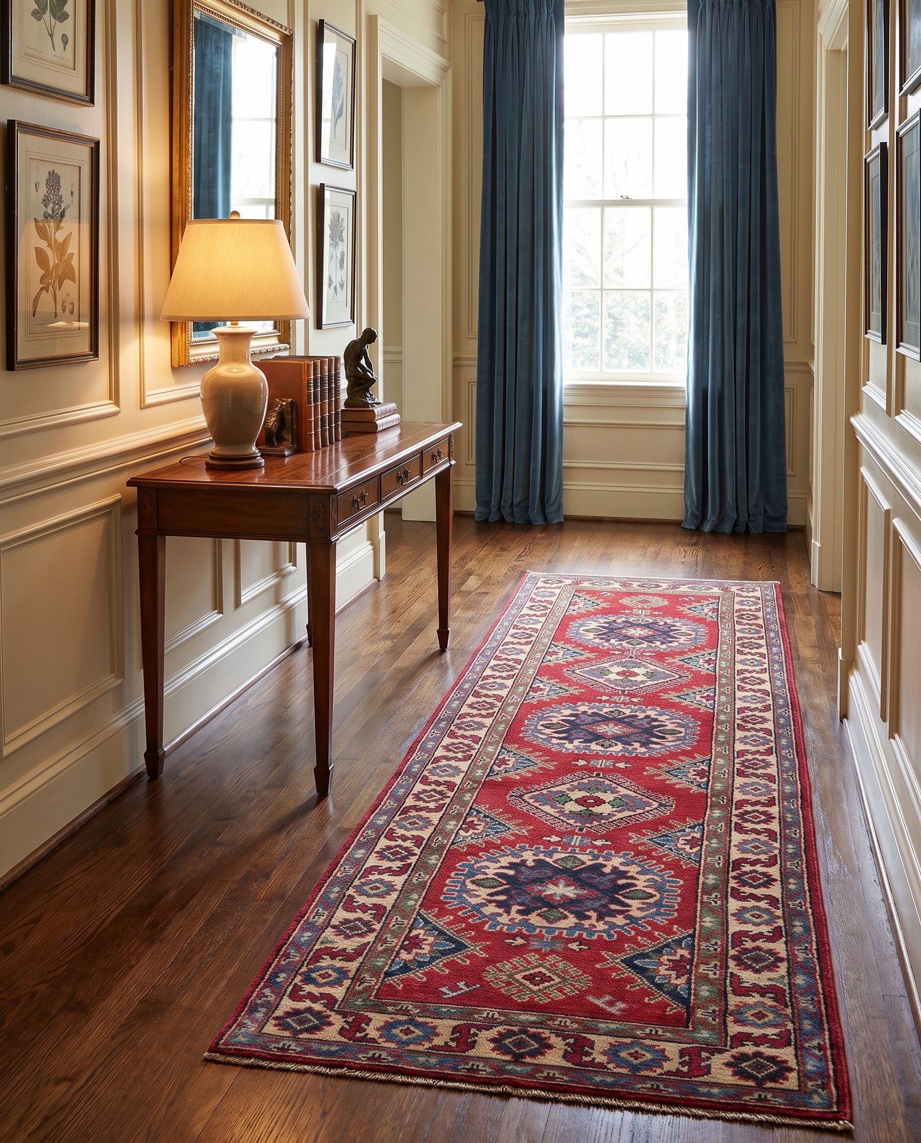 2' 10 x 9' 5 Hand Knotted Kazak Runner Rug