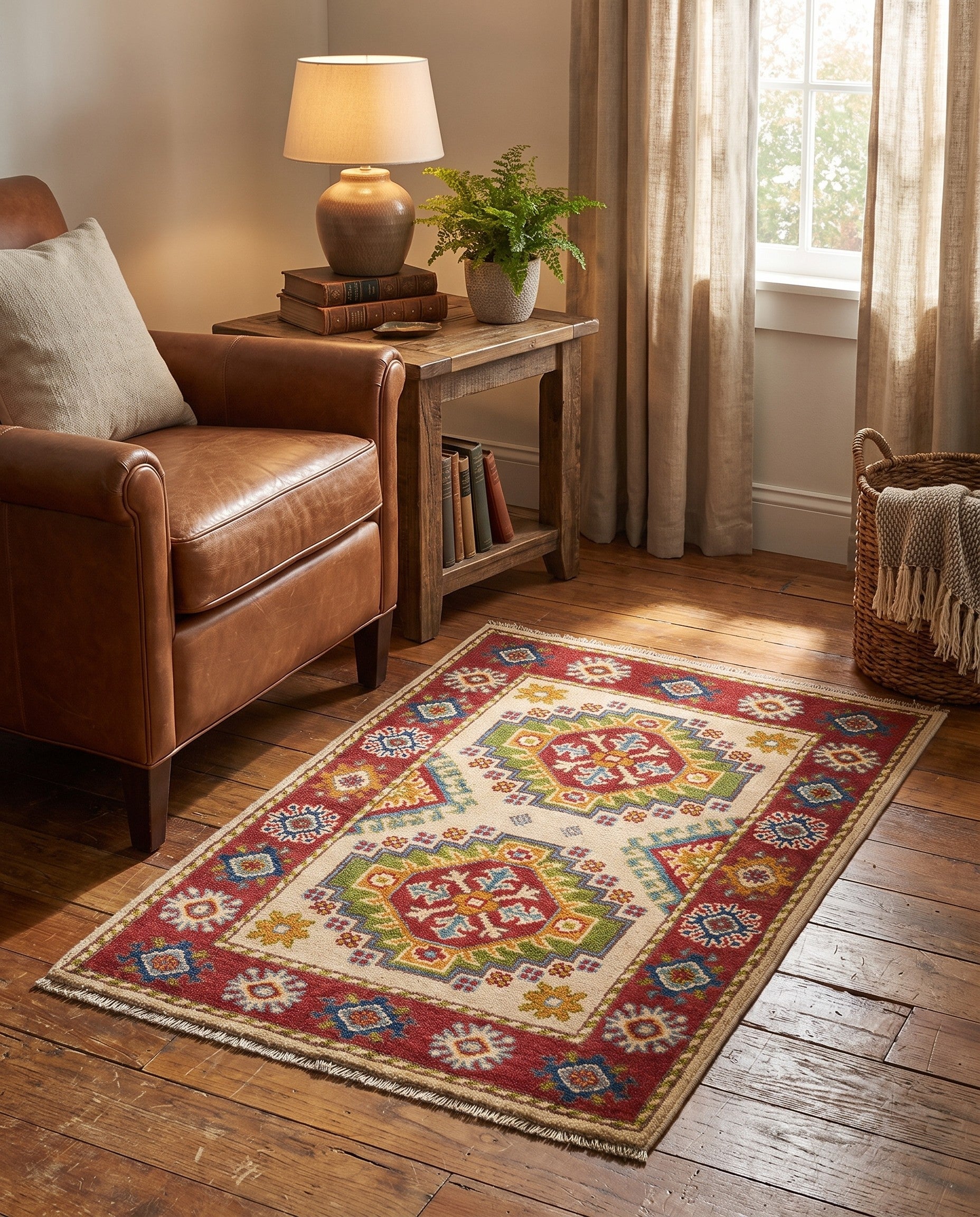 2' x 3' Hand Knotted Kazak Rug
