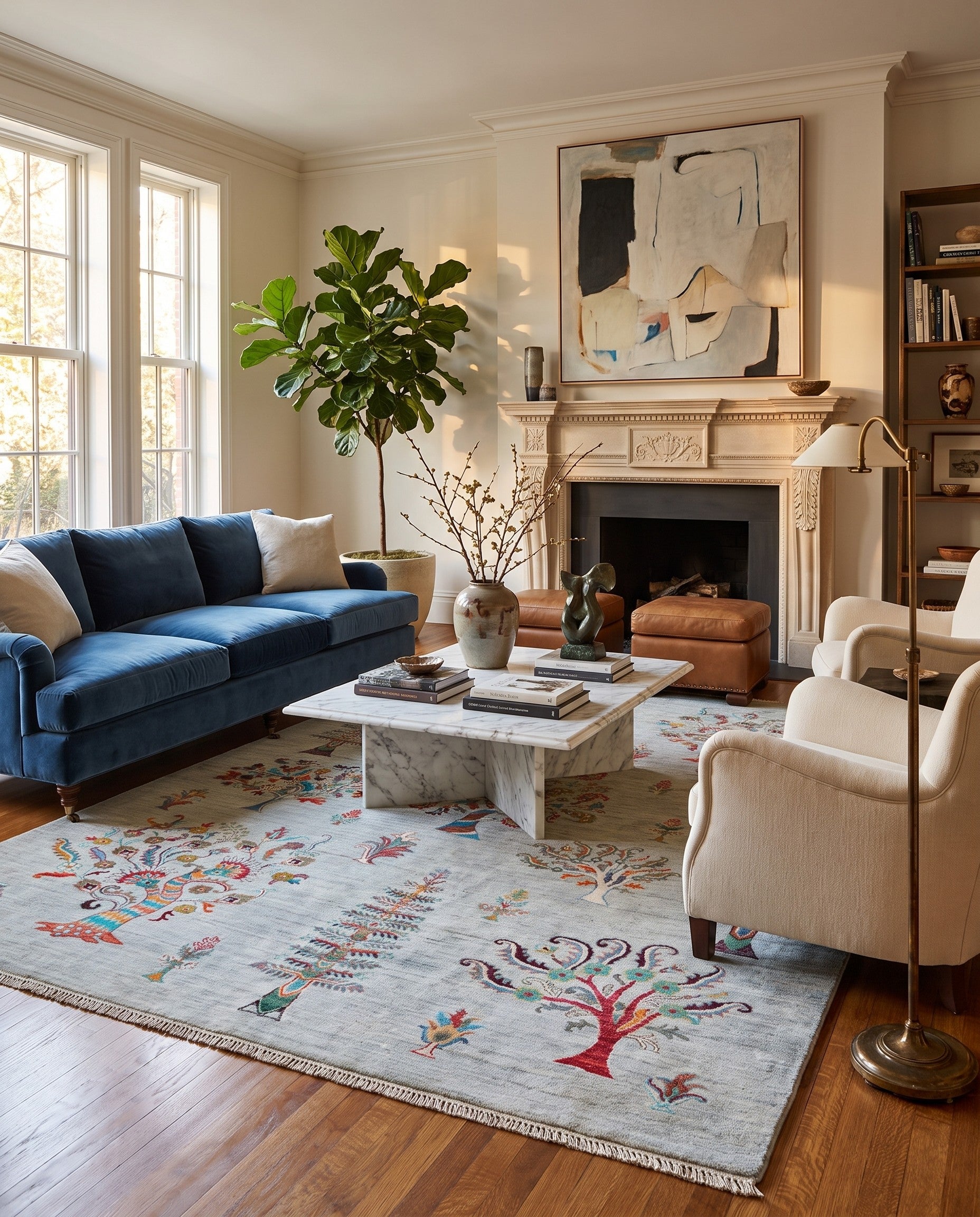 5' 8 x 7' 9 Hand Knotted Ariana Ziegler Rug