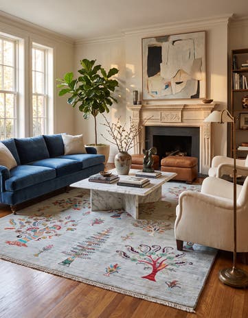5' 8 x 7' 9 Hand Knotted Ariana Ziegler Rug