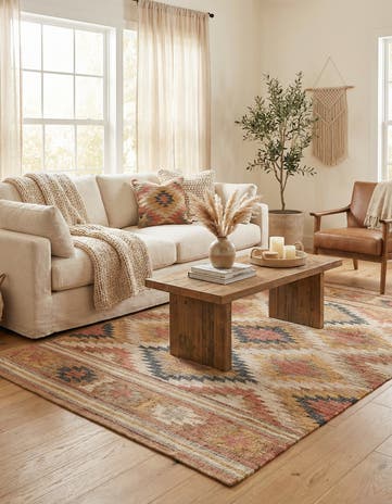 5' 1 x 8' Hand Woven Kilim Jute Rug