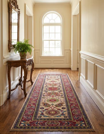 3' x 9' 8 Hand Knotted Kazak Runner Rug