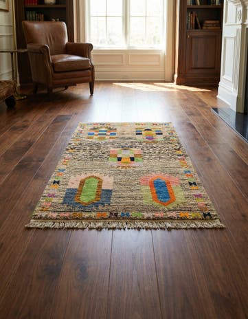 3' 2 x 5' 2 Hand Knotted Balouch Wool Rug