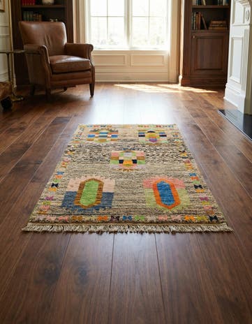 3' 2 x 5' 2 Hand Knotted Balouch Wool Rug