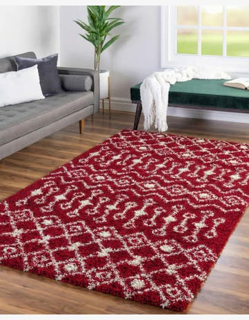 5' 3 x 8' Moroccan Trellis Shag Rug