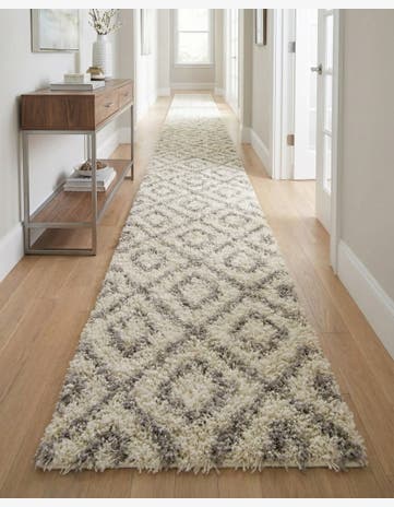 3' 3 x 16' 5 Lattice Shag Runner Rug
