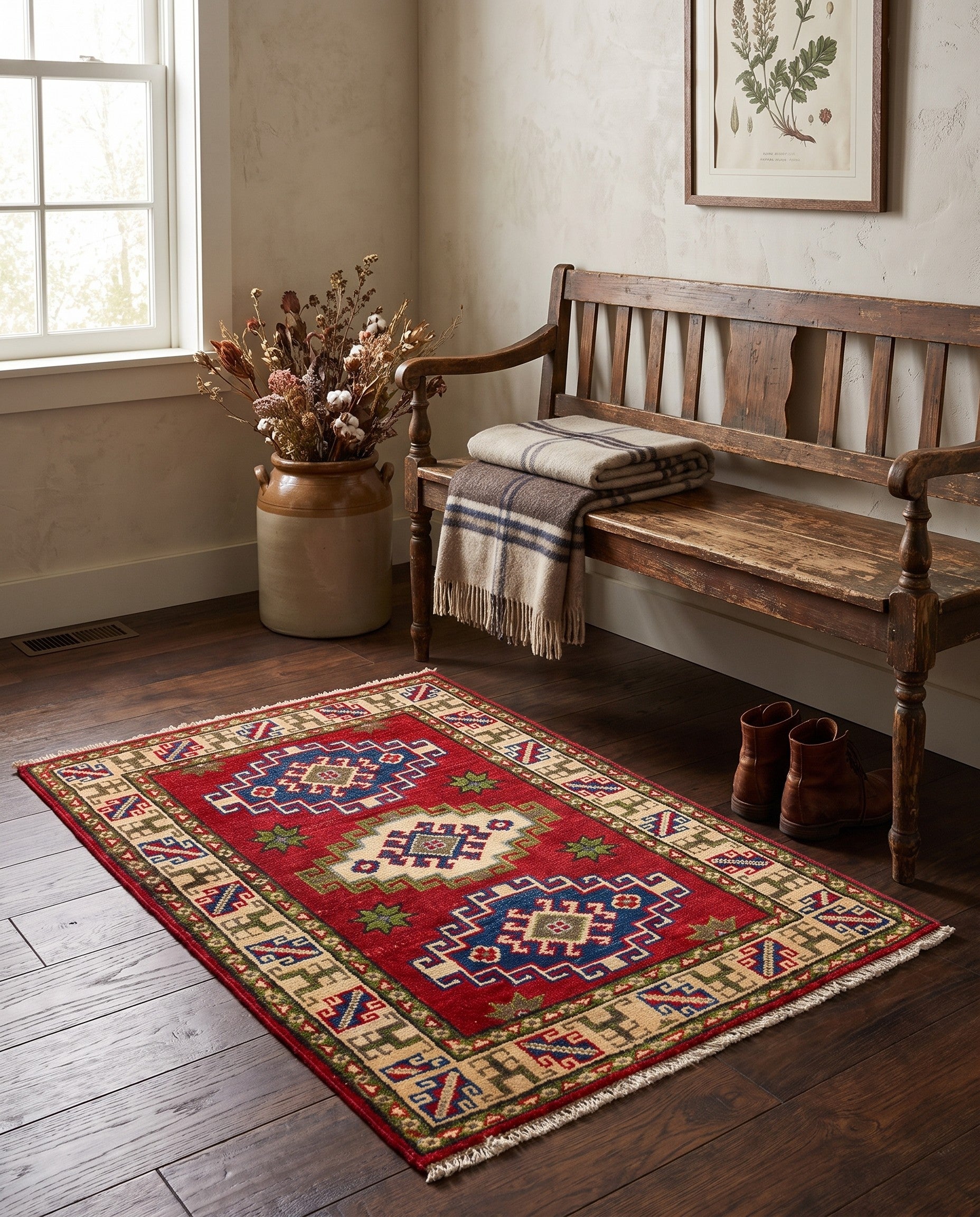 2' 1 x 2' 10 Hand Knotted Kazak Rug