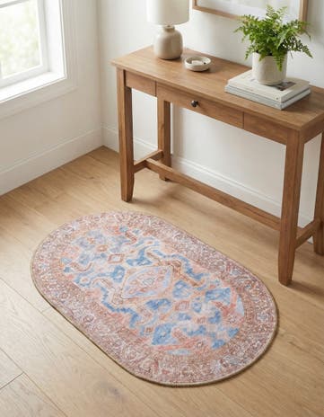 2' x 3' Washable Timeless Oval Rug