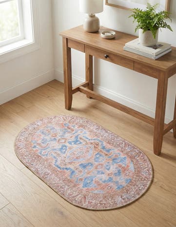 2' x 3' Washable Timeless Oval Rug