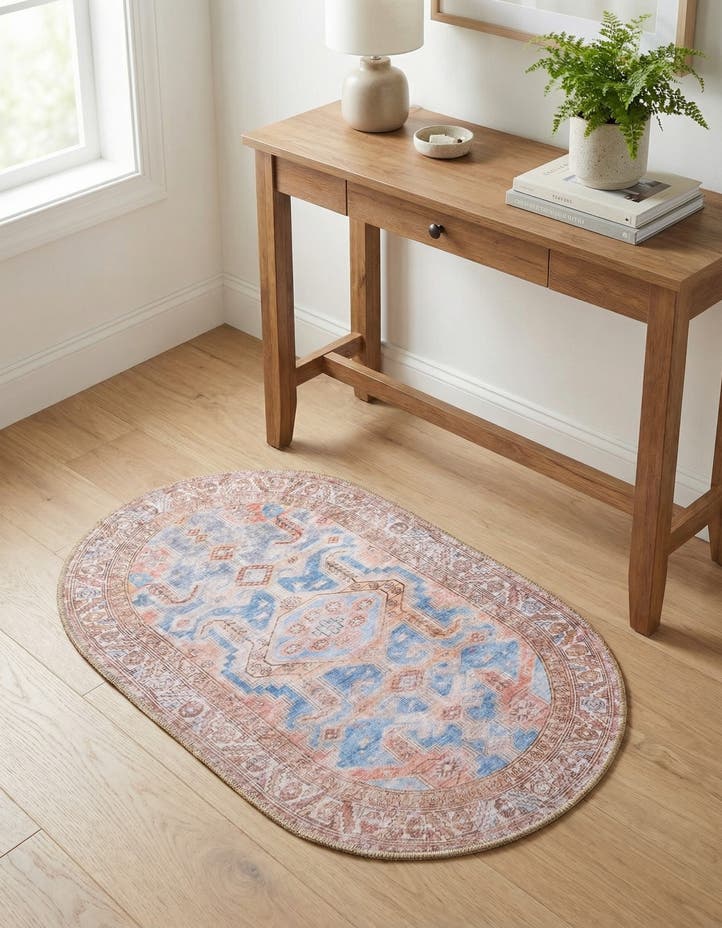 2' x 3' Washable Timeless Oval Rug