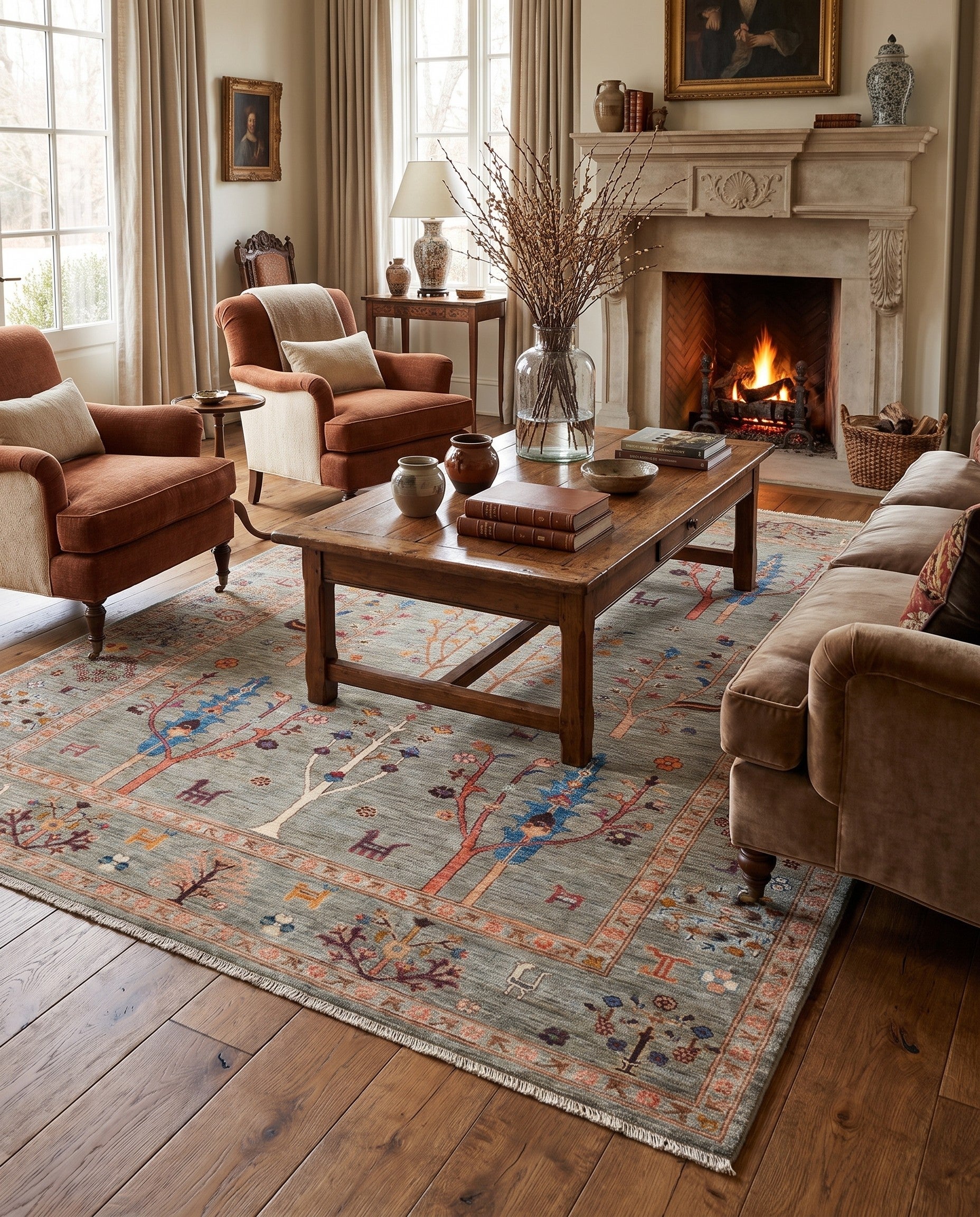 5' 10 x 7' 10 Hand Knotted Ariana Ziegler Rug