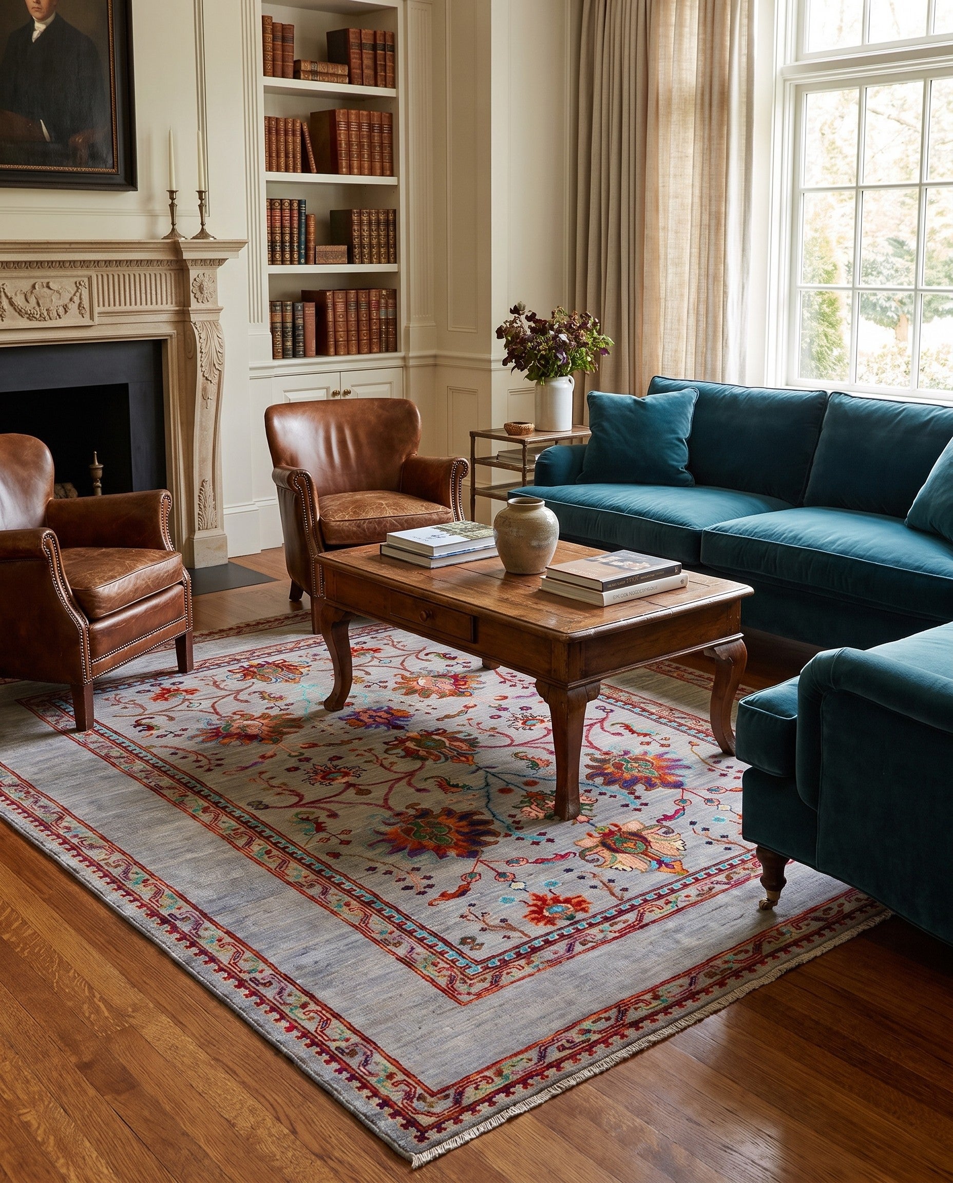 5' 2 x 6' 10 Hand Knotted Ariana Ziegler Rug