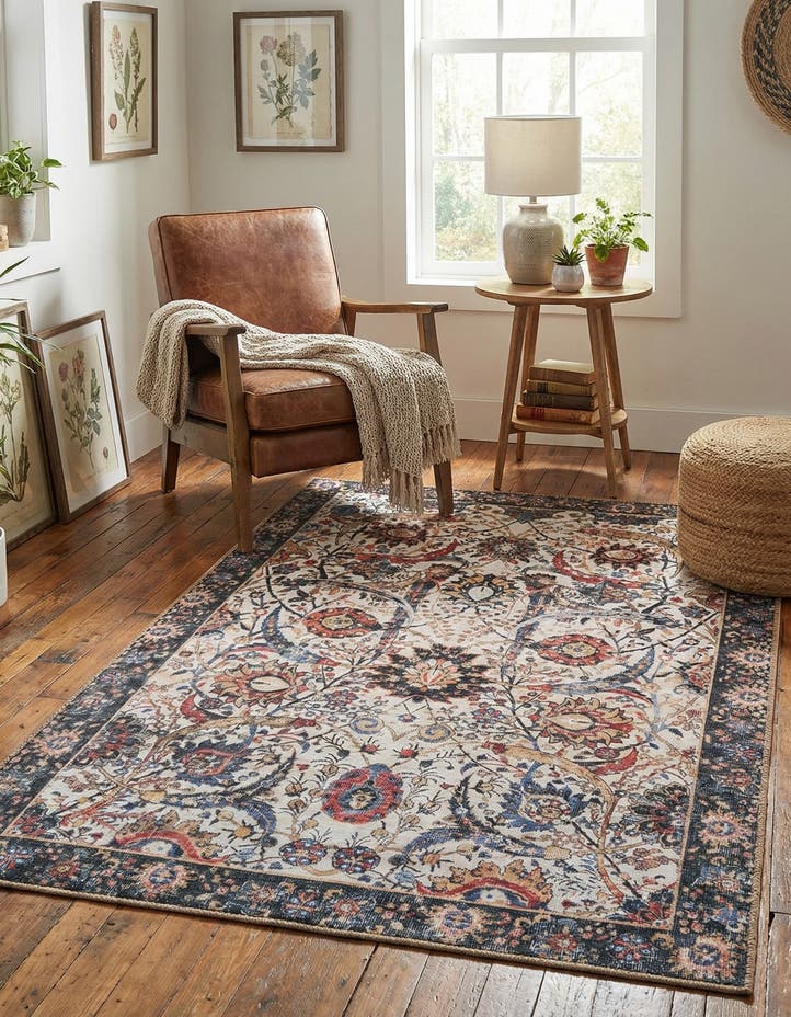 4' 1 x 6' 1 Washable Timeless Rug