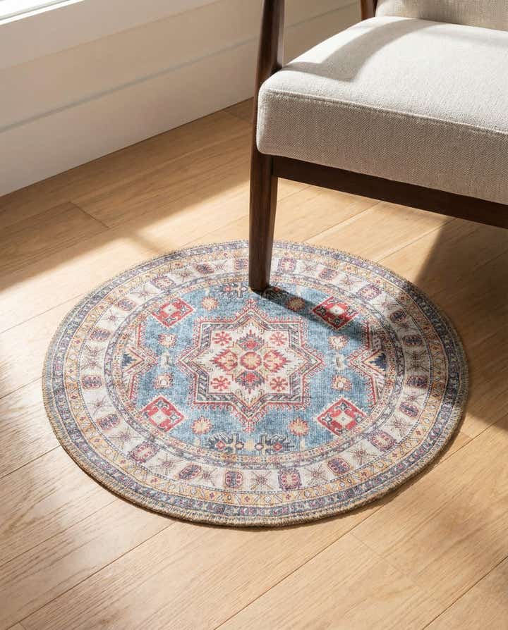 2' x 2' Washable Timeless Round Rug