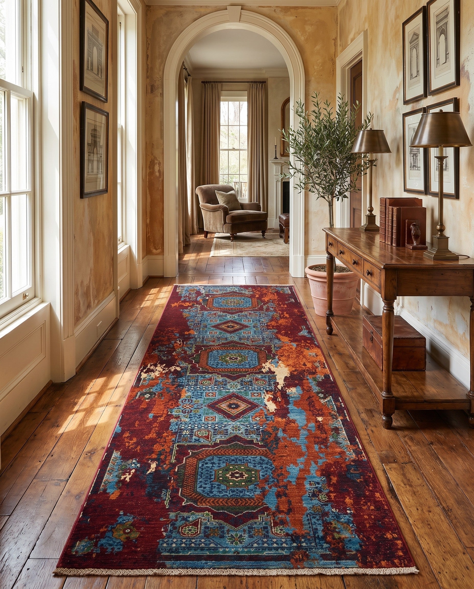 2' 10 x 8' 4 Hand Knotted Mamluk Ziegler Runner Rug