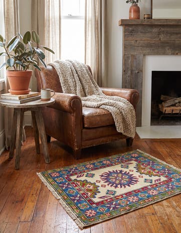 2' 2 x 2' 9 Hand Knotted Kazak Rug